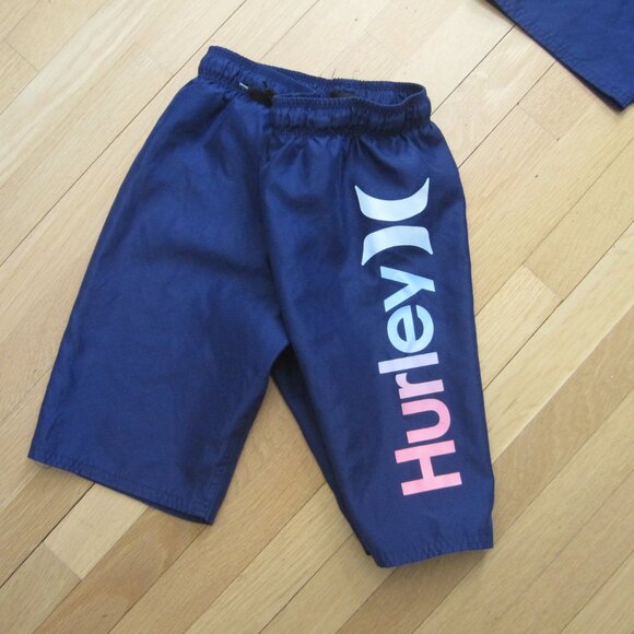 (2) Hurley Boys Swimsuit Shorts Size L (12-13yr) Blue Royal Swim Trunks Navy - Picture 3 of 10